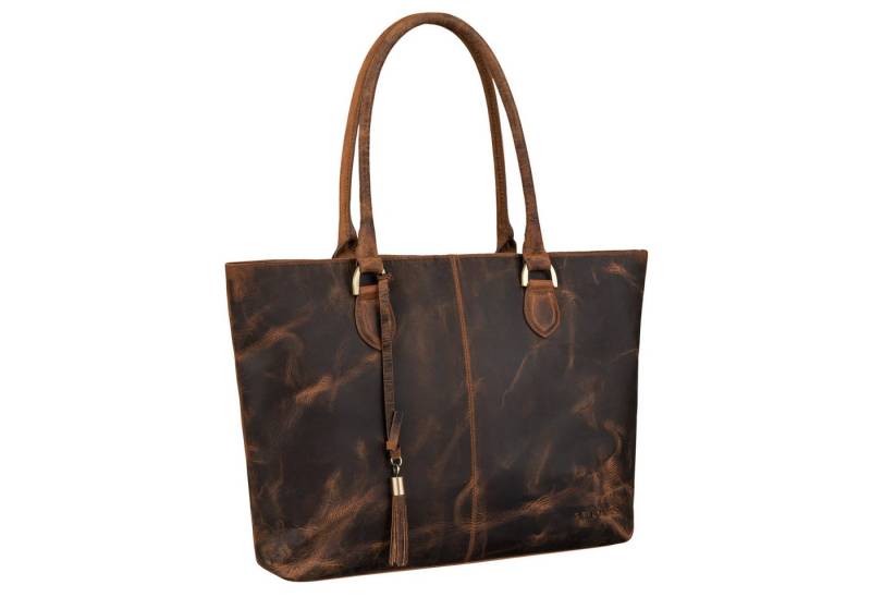 STILORD Handtasche "Callie" Echt Leder Shopper Tasche Damen Groß für 15.6 Zoll Laptop von STILORD