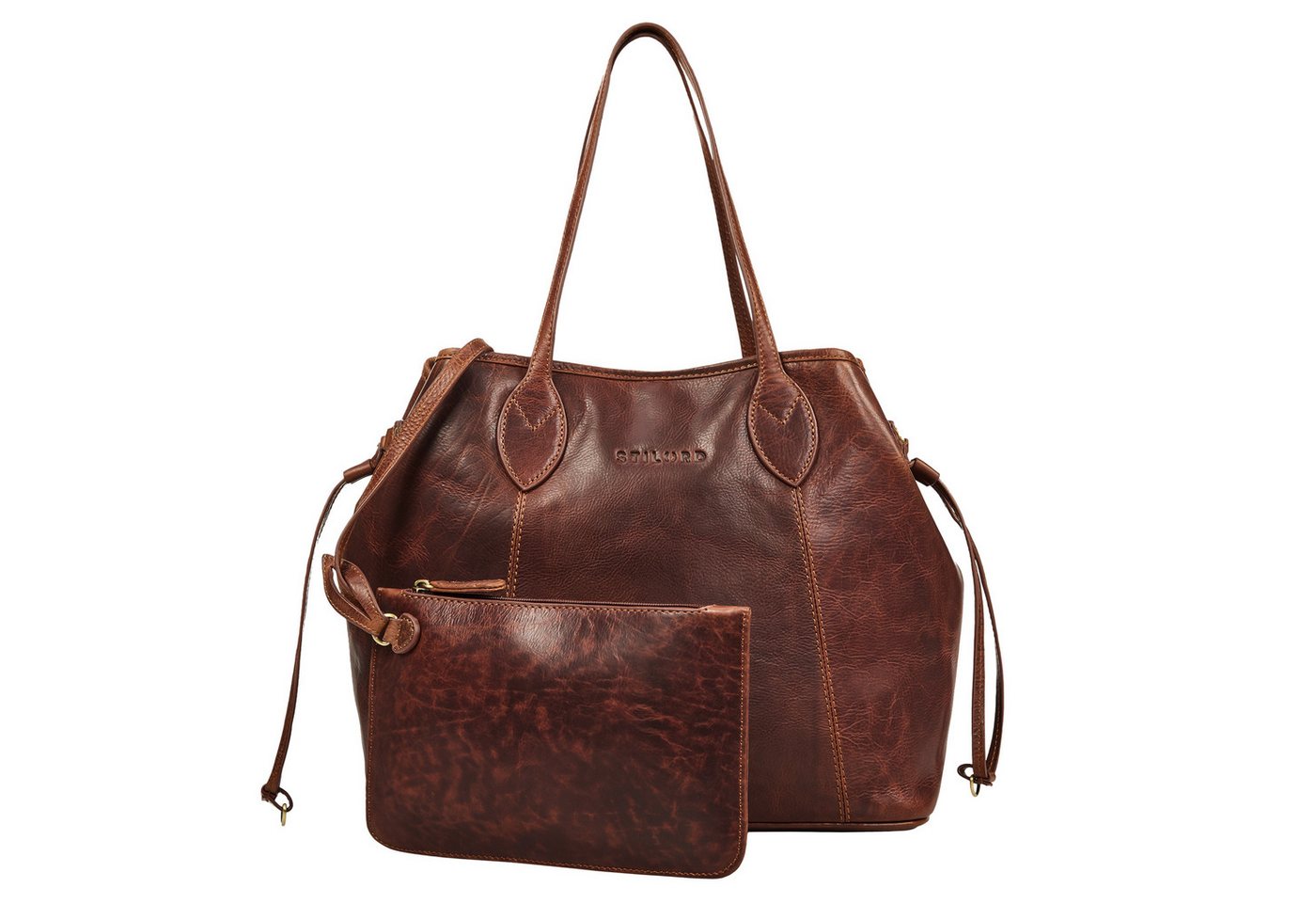 STILORD Handtasche "Camelia" 2-Teilige Shopper Tasche Damen Groß mit Geldbörse Echtleder von STILORD