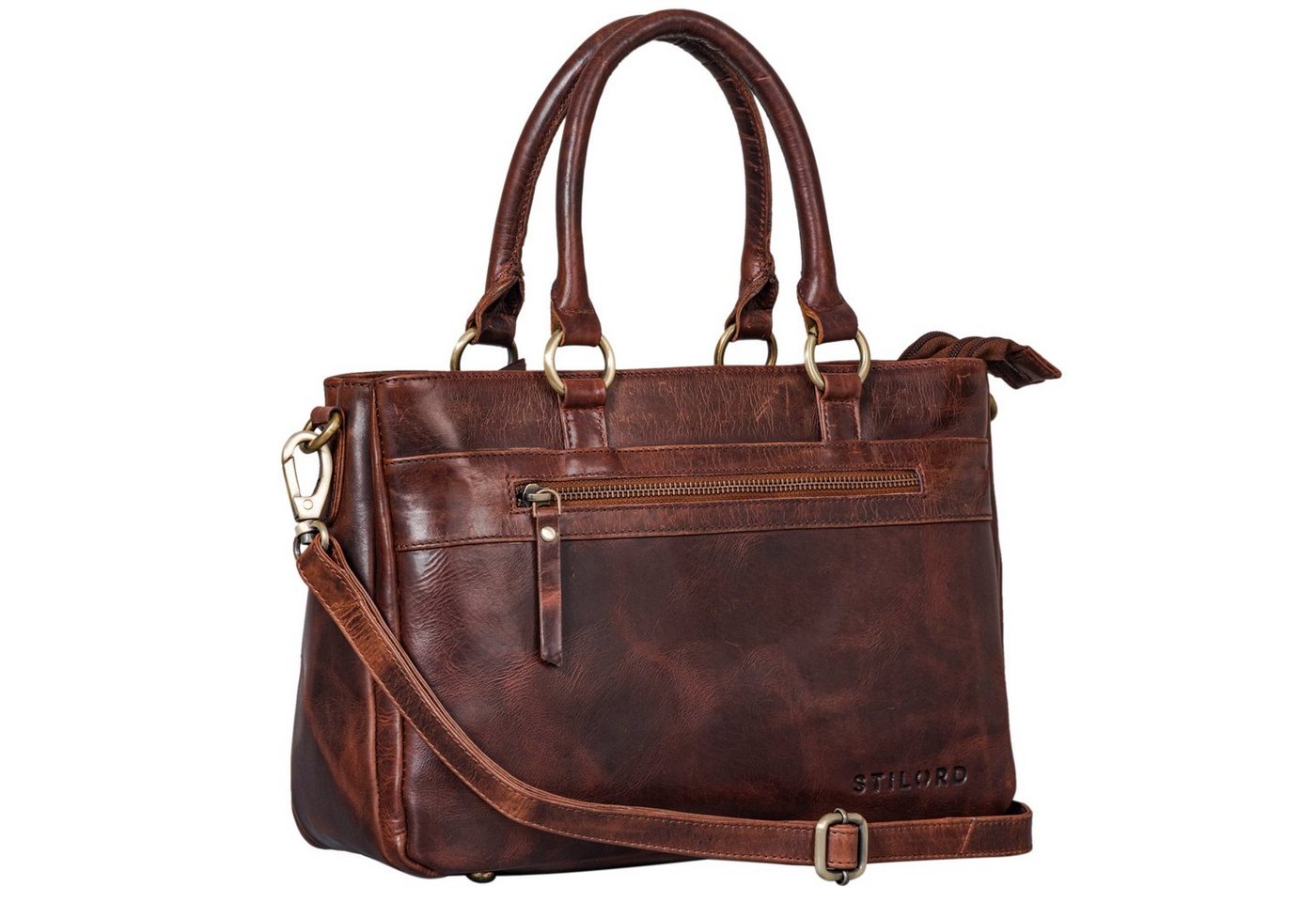 STILORD Handtasche "Frauke" Organisierte Leder Handtasche Damen Umhängetasche von STILORD