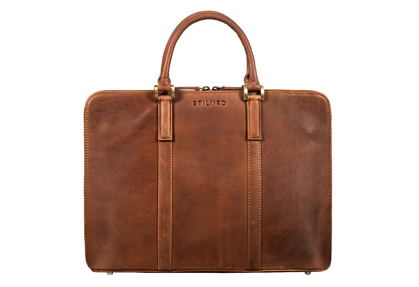 STILORD Handtasche "Leonora" Schmale Aktentasche Damen Leder 15,6 - 16 Zoll Laptoptasche von STILORD