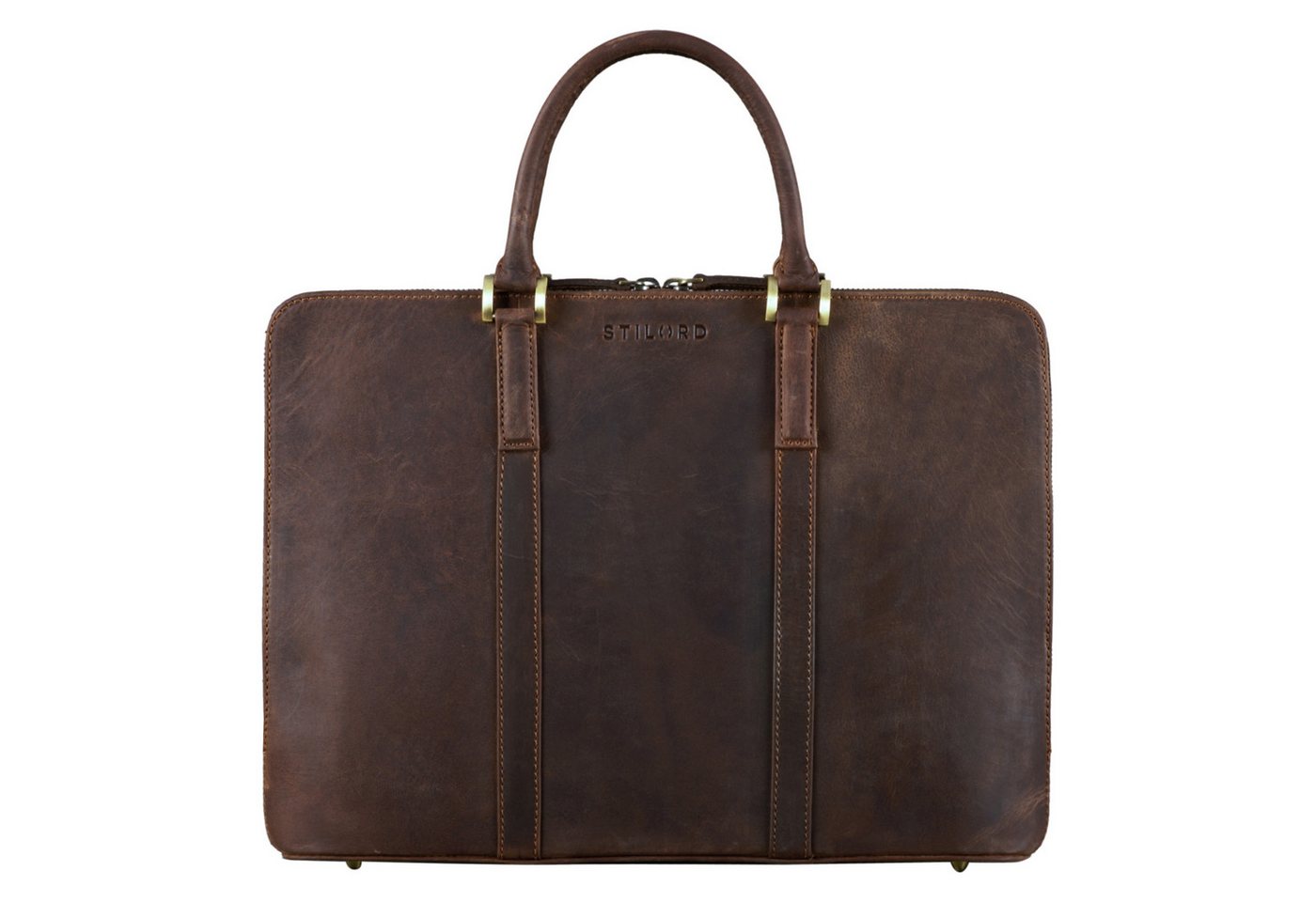 STILORD Handtasche "Leonora" Schmale Aktentasche Damen Leder 15,6 - 16 Zoll Laptoptasche von STILORD