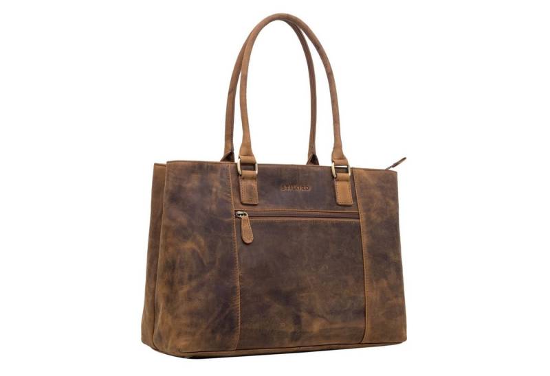 STILORD Handtasche "Marika" Shopper Damen Groß Echtleder mit Laptopfach 15,6 Zoll von STILORD