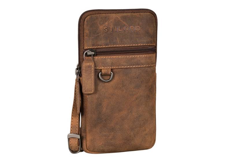 STILORD Handtasche "Mauve" 2-in-1 Gürteltasche Umhängetasche Herren Leder Klein von STILORD