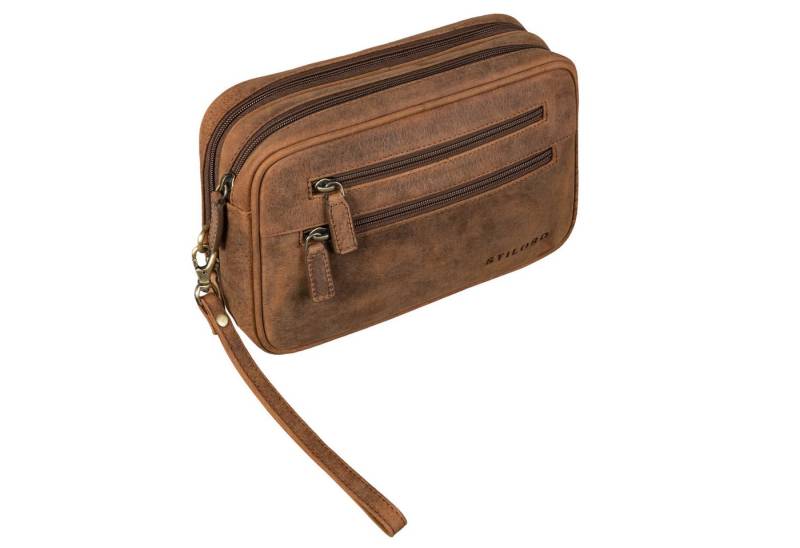 STILORD Handtasche "Nero" Vintage Handgelenktasche Clutch Herren Echtleder von STILORD