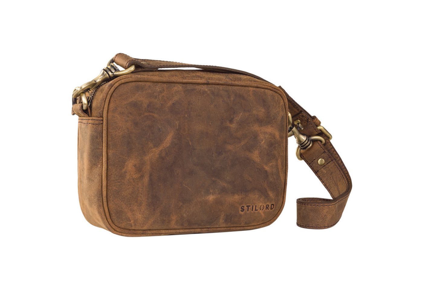 STILORD Handtasche "Tamika" Leder Handtasche Damen Mittelgroß mit breitem Gurt von STILORD