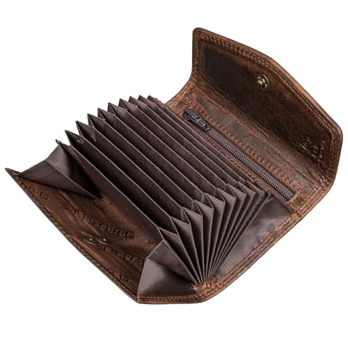 STILORD 'Holden' Leder Kreditkartenetui klein Kartenetui mit Münzfach RFID Mini Portemonnaie EC-Karten Brieftasche Slim Wallet in Geschenkbox Vintage Echtleder, Farbe:Soria - braun STILORD 'Holden' Leder Kreditkartenetui klein Kartenetui mit Münzfach RFID Mini Portemonnaie EC-Karten Brieftasche Slim Wallet in Geschenkbox Vintage Echtleder, Farbe:Soria - braun von STILORD