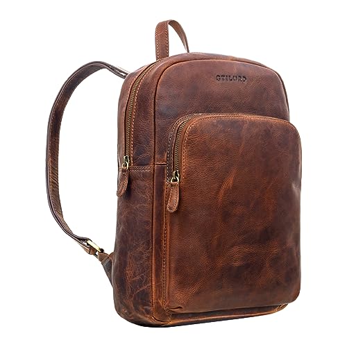 STILORD 'Jona' Laptop Rucksack Leder Groß Vintage Rucksack Vintage Herren Lederrucksack Damen Messenger Rucksack Echtleder Business Rucksack, Farbe:Prestige - braun von STILORD