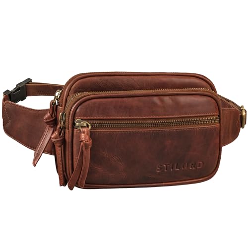 STILORD 'Juno' 2-in-1 Crossbody Bag Damen Leder Große Bauchtasche Damen Leder - Handy Gürteltasche - Echtleder Umhängetasche breiter Gurt Hüfttasche Brusttasche Crossbag, Farbe:Porto - Cognac STILORD 'Juno' 2-in-1 Crossbody Bag Damen Leder Große Bauchtasche Damen Leder - Handy Gürteltasche - Echtleder Umhängetasche breiter Gurt Hüfttasche Brusttasche Crossbag, Farbe:Porto - Cognac von STILORD