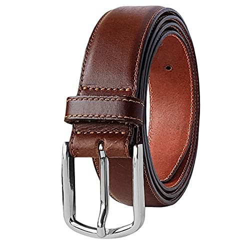 STILORD 'Kyle' Gürtel Herren Leder Braun Businessgürtel Vintage Arbeitsgürtel für Anzug Jeans Ledergürtel Männer in Geschenkbox Echtes Vollleder 34 mm Breit, Farbe:amora - braun, Größe:105 von STILORD