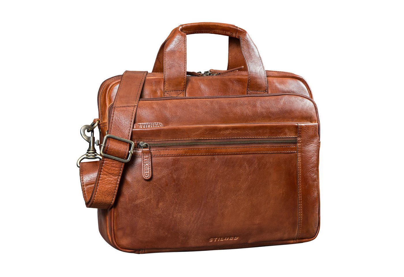 STILORD Laptoptasche "Alberto" Geräumige Laptoptasche 15.6 Zoll Leder für Herren von STILORD