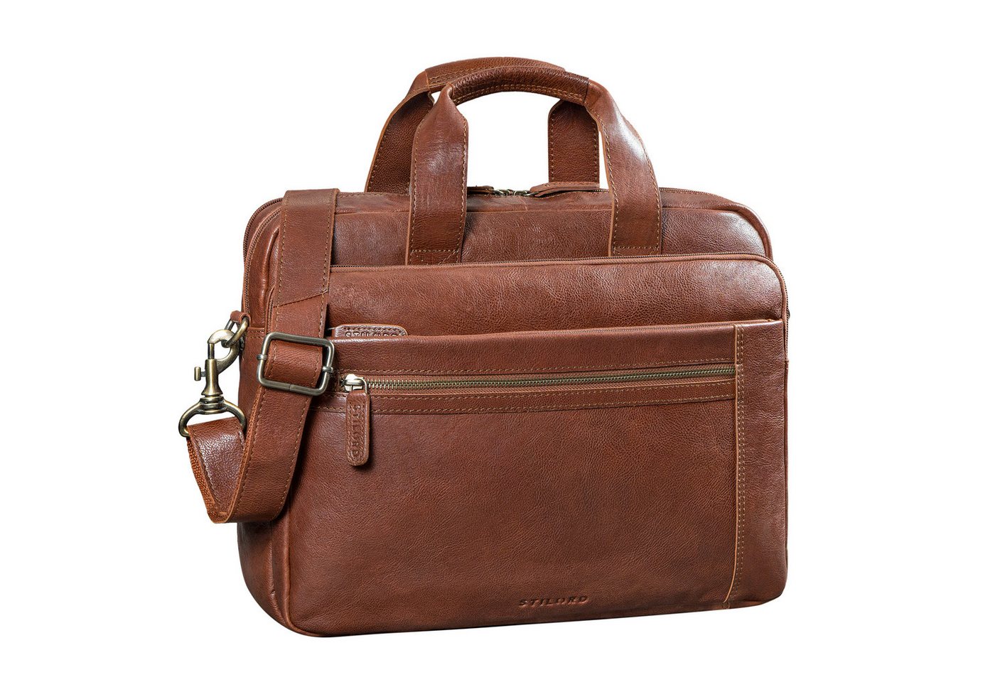STILORD Laptoptasche "Alberto" Geräumige Laptoptasche 15.6 Zoll Leder für Herren von STILORD