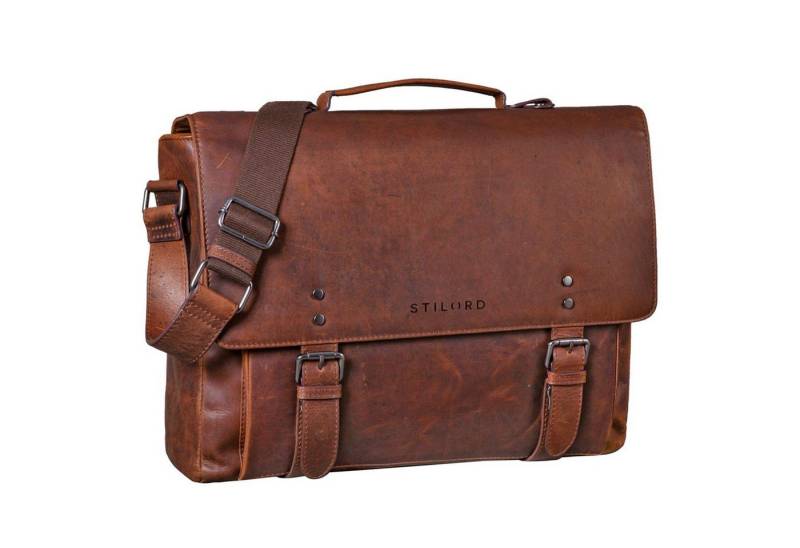STILORD Laptoptasche "Alfred" Vintage Aktentasche Leder 17 Zoll von STILORD