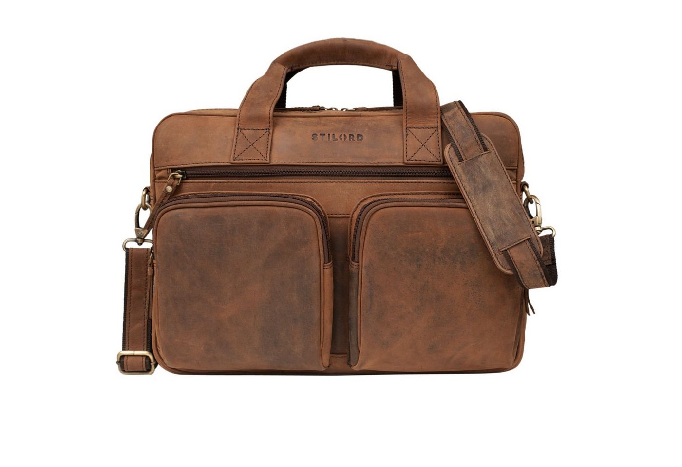 STILORD Laptoptasche "Caesar" Businesstasche 15,6 Zoll Leder von STILORD