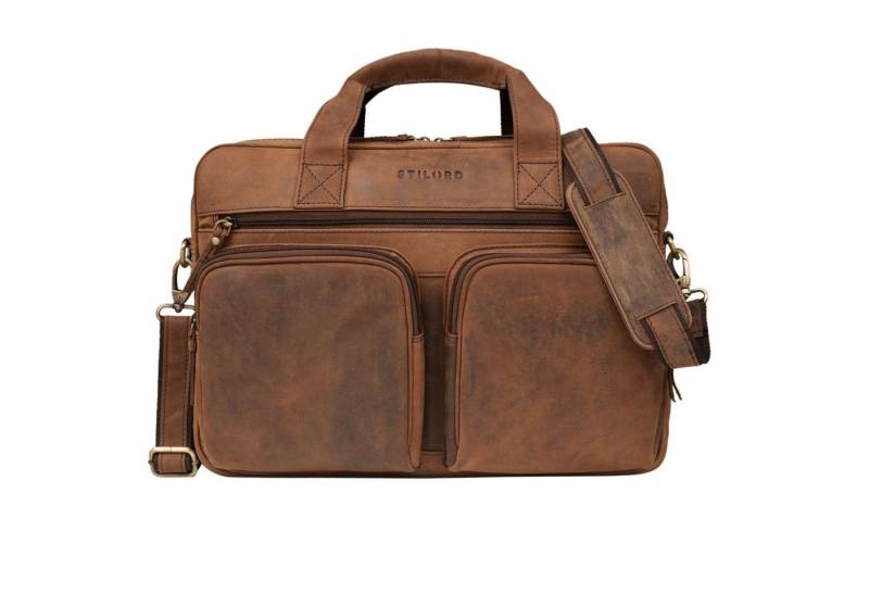 STILORD Laptoptasche "Caesar" Businesstasche 15,6 Zoll Leder von STILORD