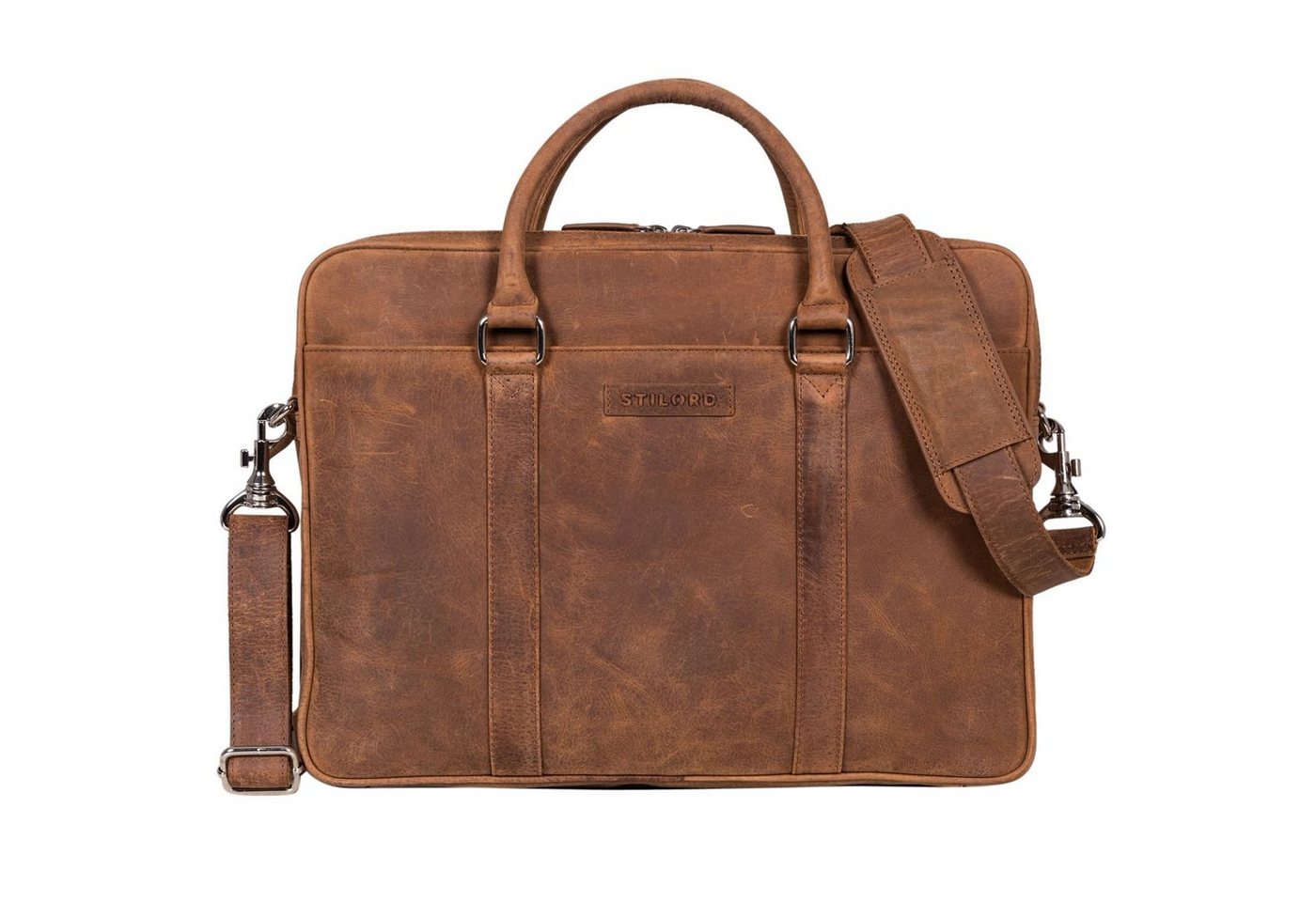 STILORD Laptoptasche "Caleb" Laptop Tasche 16 Zoll Leder Vintage von STILORD