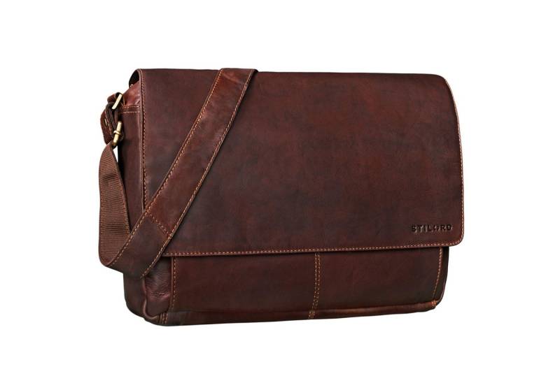 STILORD Laptoptasche "Como" Vintage Umhängetasche Herren Leder 15,6 Zoll von STILORD