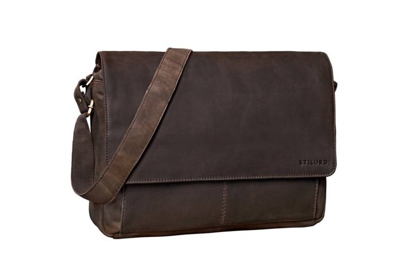 STILORD Laptoptasche "Como" Vintage Umhängetasche Herren Leder 15,6 Zoll von STILORD