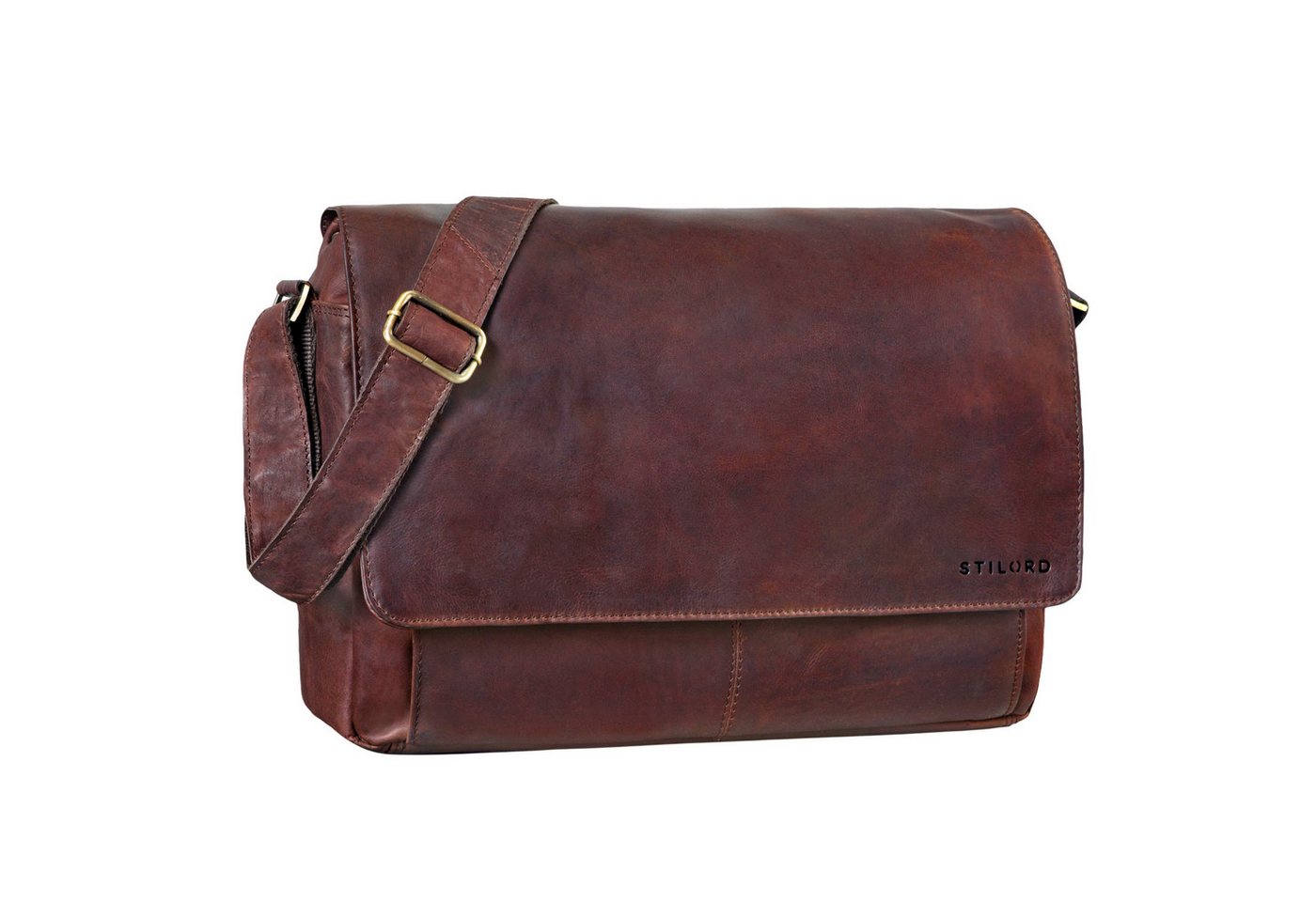 STILORD Laptoptasche "Como" Vintage Umhängetasche Herren Leder 15,6 Zoll von STILORD