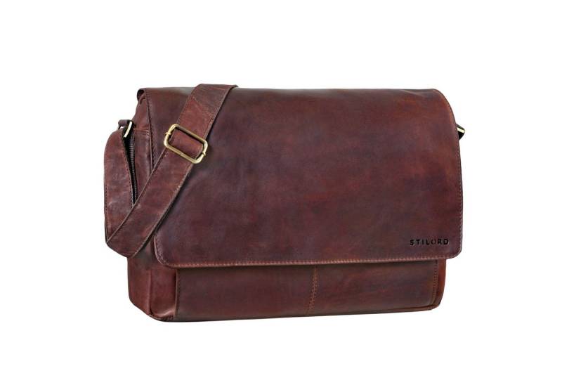 STILORD Laptoptasche "Como" Vintage Umhängetasche Herren Leder 15,6 Zoll von STILORD