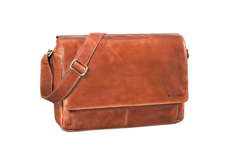 STILORD Laptoptasche "Como" Vintage Umhängetasche Herren Leder 15,6 Zoll von STILORD