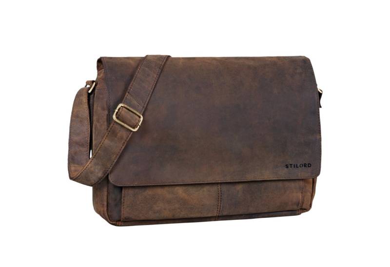 STILORD Laptoptasche "Como" Vintage Umhängetasche Herren Leder 15,6 Zoll von STILORD