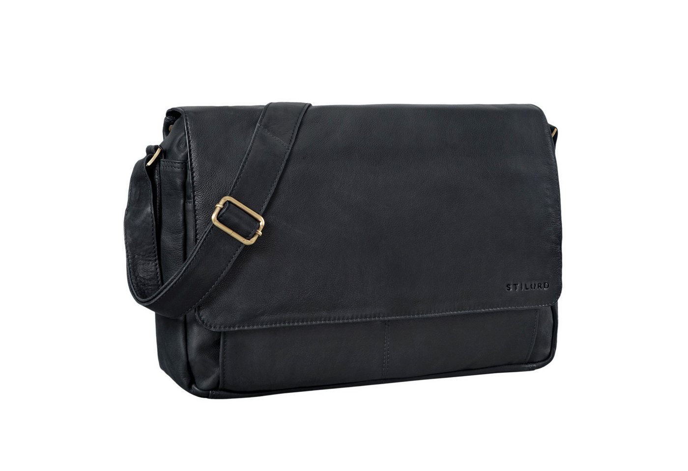 STILORD Laptoptasche "Como" Vintage Umhängetasche Herren Leder 15,6 Zoll von STILORD