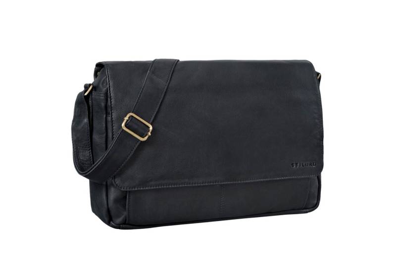 STILORD Laptoptasche "Como" Vintage Umhängetasche Herren Leder 15,6 Zoll von STILORD