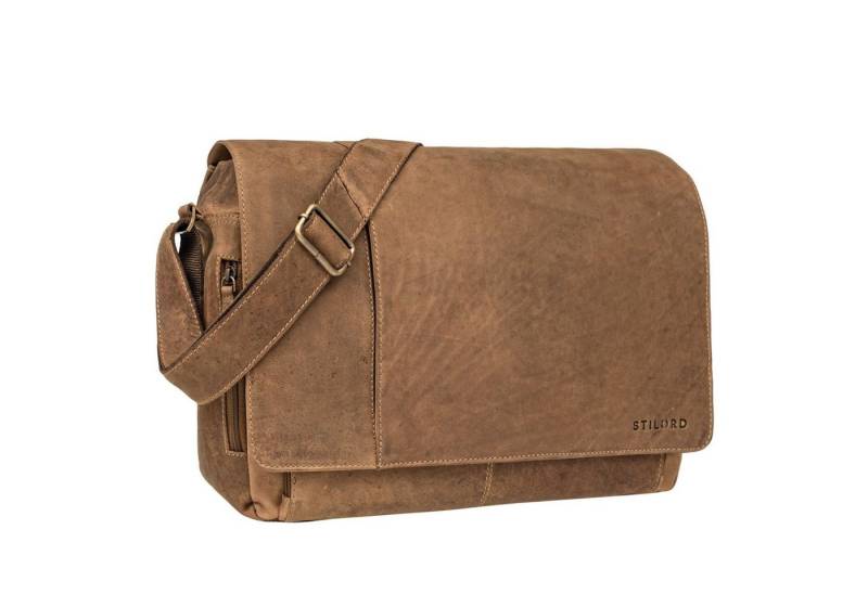 STILORD Laptoptasche "Elias" Echtleder Herren Umhängetasche 15,6 Zoll Businesstasche Leder von STILORD