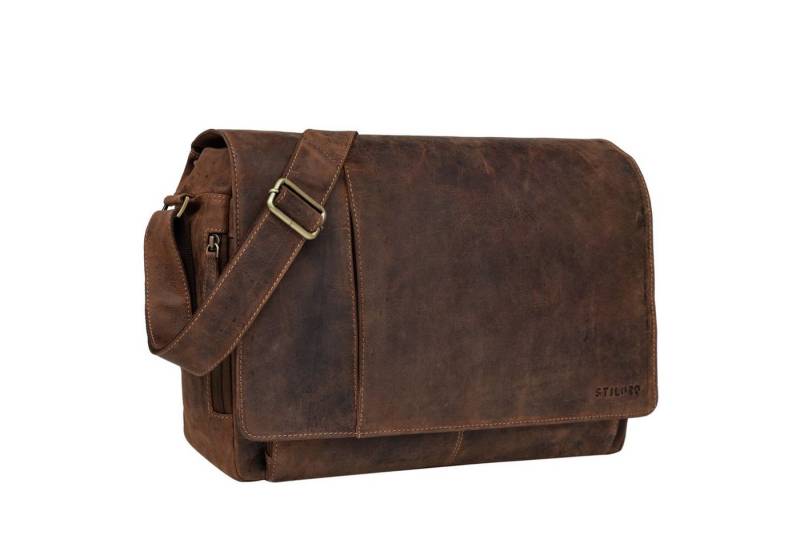 STILORD Laptoptasche "Elias" Echtleder Herren Umhängetasche 15,6 Zoll Businesstasche Leder von STILORD