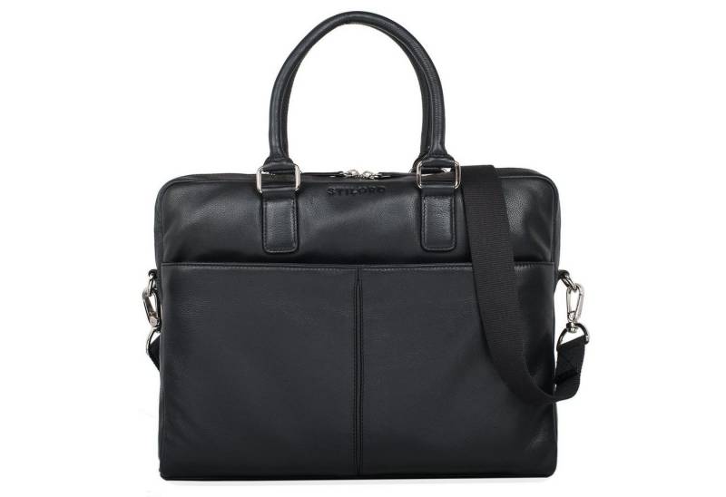 STILORD Laptoptasche "Emilio" Umhängetasche Leder Vintage groß von STILORD
