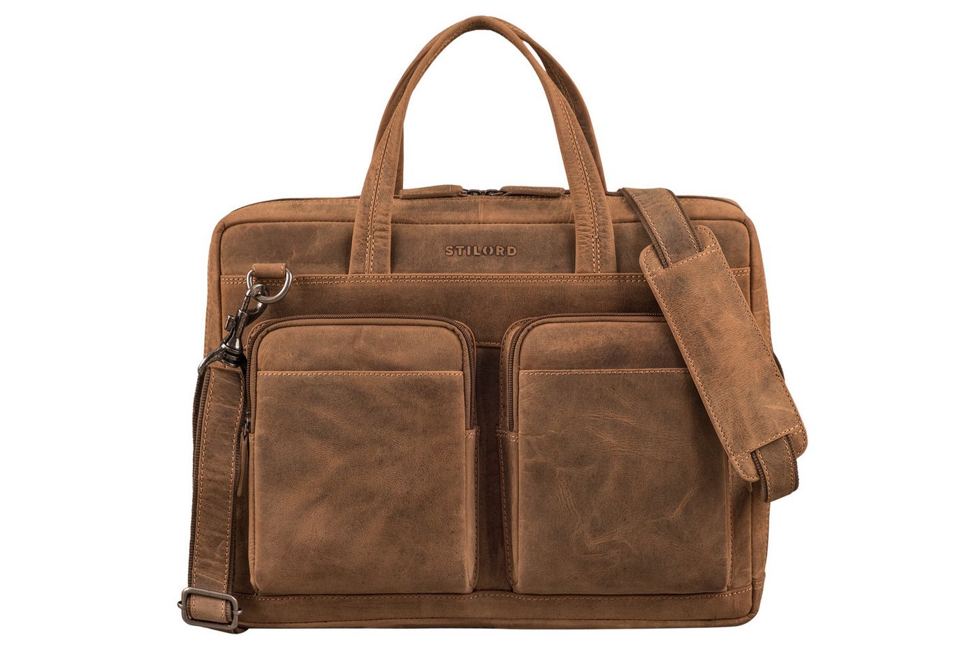 STILORD Laptoptasche "Erwin" Große Echtleder Laptoptasche 16 Zoll für Herren & Damen von STILORD