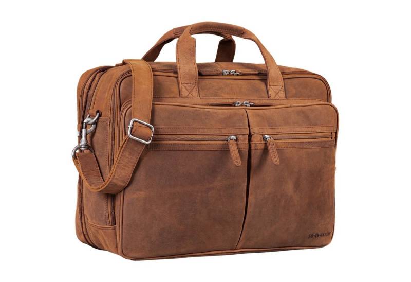 STILORD Laptoptasche "Gigantus" XXL Aktentasche Leder Laptoptasche 17 - 19 Zoll von STILORD