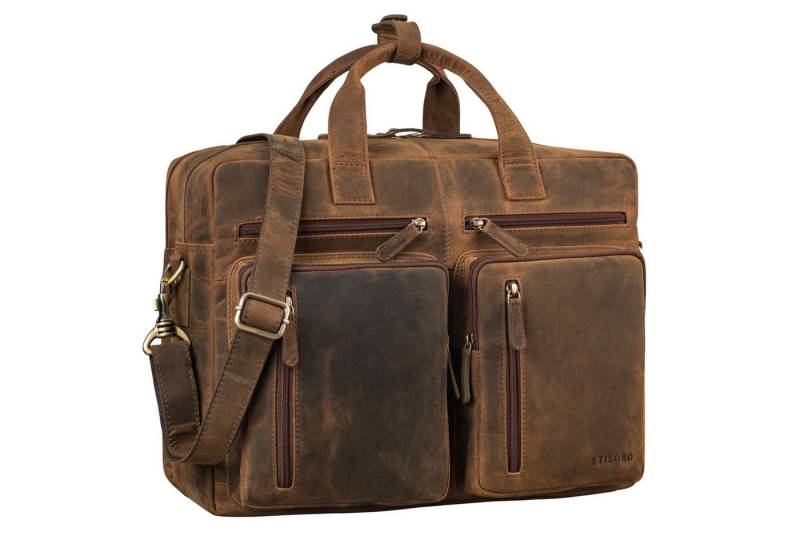 STILORD Laptoptasche "Goliatus" XXL Aktentasche Leder Herren & Damen Laptoptasche 17+ Zoll von STILORD