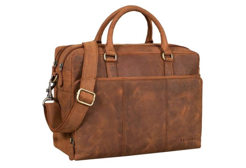 STILORD Laptoptasche "Isaac" Leder Businesstasche Vintage von STILORD