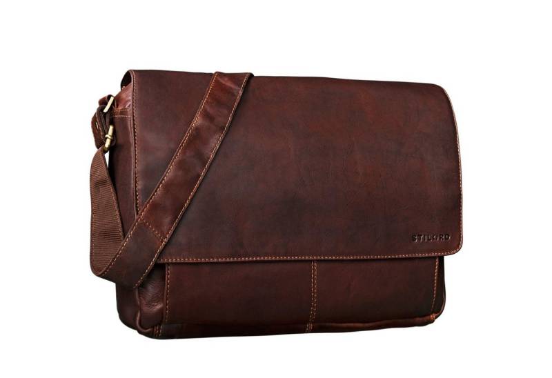 STILORD Laptoptasche "Lonzo" Vintage Umhängetasche Büffel-Leder von STILORD