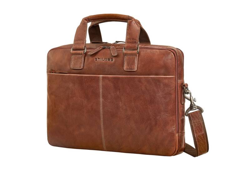 STILORD Laptoptasche "Oslo" Laptoptasche 15.6 - 18 Zoll Herren Leder mit zwei Laptopfächern von STILORD