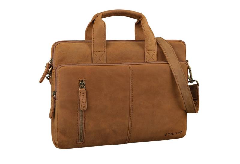 STILORD Laptoptasche "Raihn" Leder Umhängetasche Herren 13.3 - 14 Zoll von STILORD