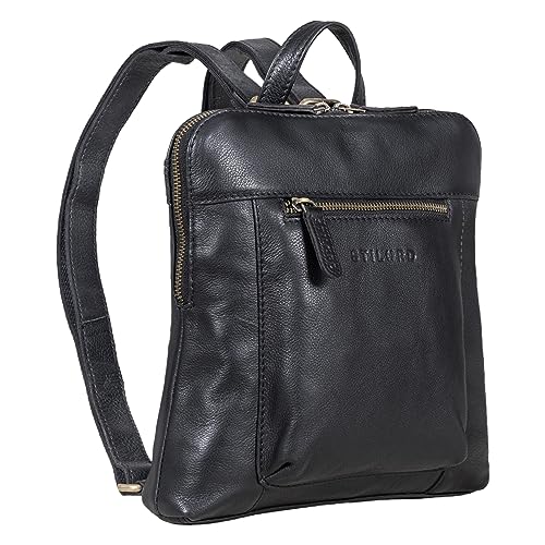 STILORD 'Marlene' Leder Rucksack Damen Elegant Rucksackhandtasche Damen Cityrucksack Vintage Handtasche Daypack Echtleder Damen Rucksack Modern von STILORD