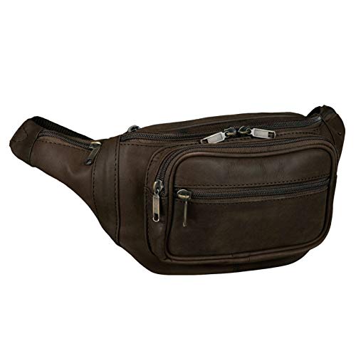 STILORD 'Maverick' Leder Bauchtasche Gürteltasche Umhängetasche Hüfttasche Kameratasche Handy Reise Festival Trekking Damen Herren weiches Leder, Farbe:matt - Dunkelbraun von STILORD