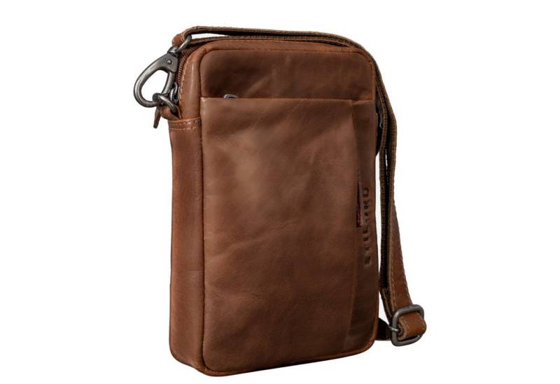 STILORD Schultertasche "Fiete" 2-in-1 Umhängetasche Handgelenktasche Leder Herren von STILORD