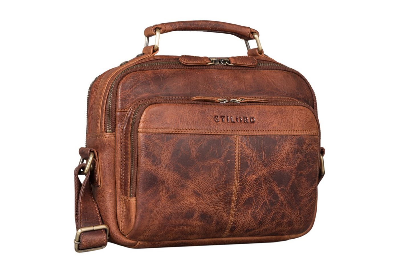 STILORD Schultertasche "Kuno" Umhängetasche Herren Leder klein Schultertasche und Handtasche von STILORD