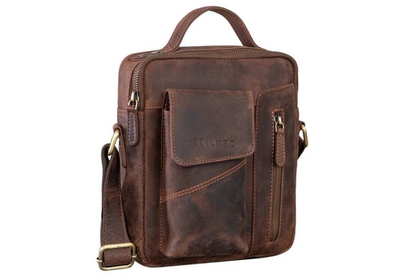 STILORD Schultertasche "Otis" Stilvolle Leder Umhängetasche Herren Klein von STILORD