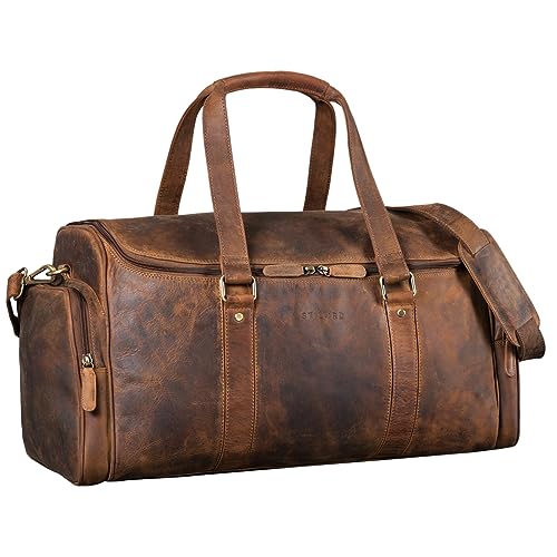 STILORD 'Myles' Vintage Reisetasche Herren Leder Weekender zum Umhängen Overnight Duffle Bag Großes Reisegepäck XL echtes Rindsleder von STILORD