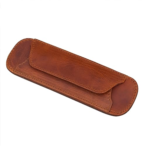 STILORD 'Neo' Schulterpolster abnehmbar Leder mit Druckknöpfen für Schultergurt Vintage Gurtschutz gepolstert Polster-Umhängetasche, Farbe:Cognac - braun von STILORD