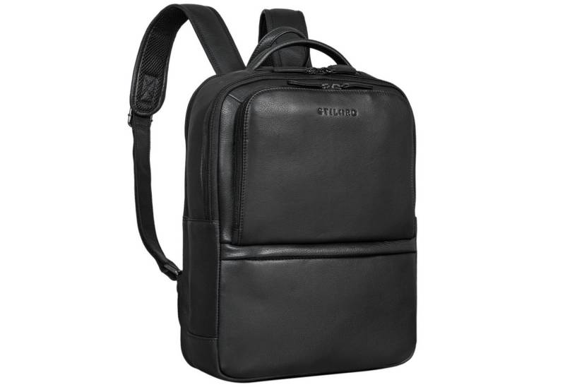 STILORD Notebook-Rucksack "Albert" Leder Business-Rucksack viele Fächer für Damen und Herren von STILORD