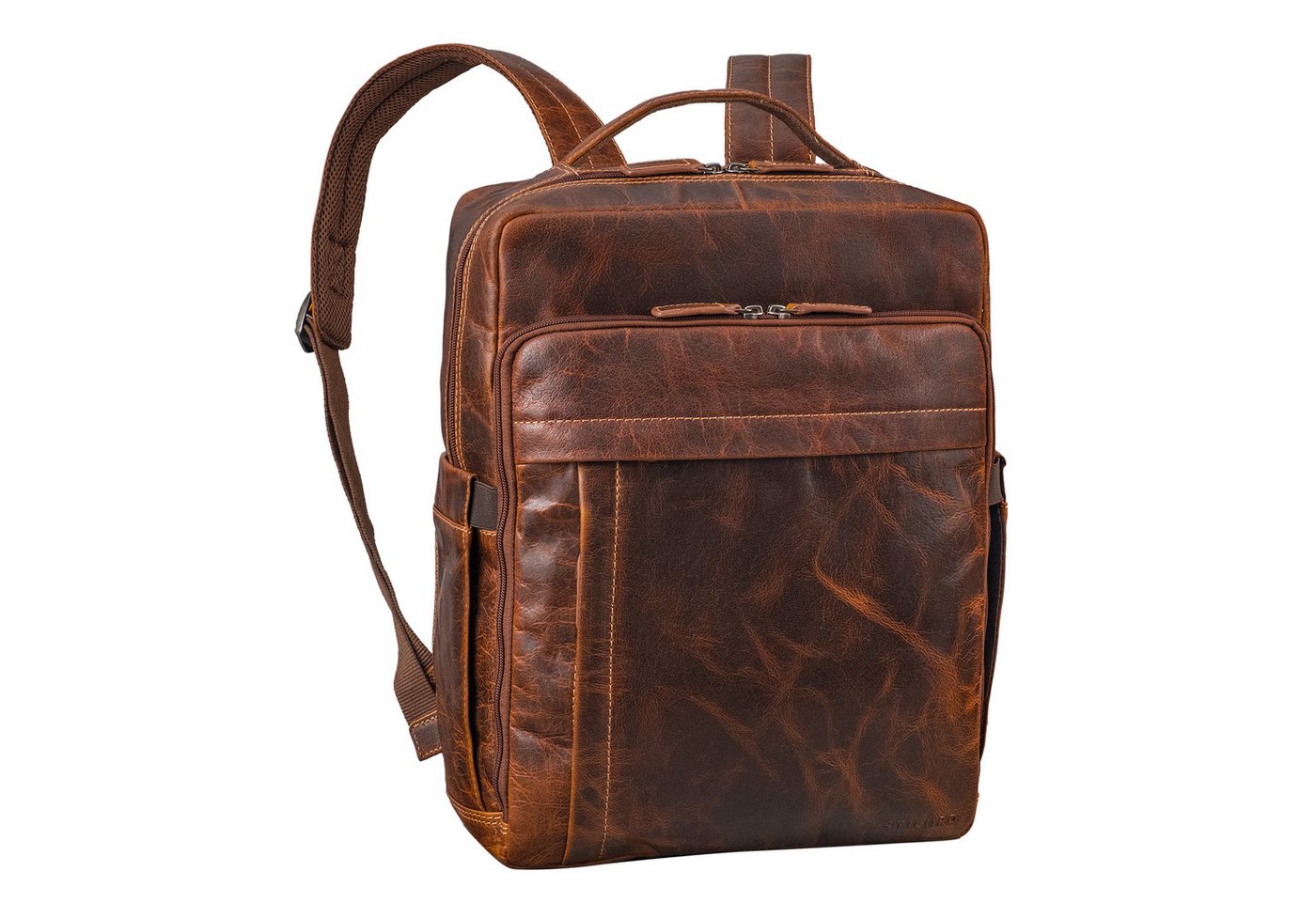 STILORD Notebook-Rucksack "Aldo" Echt-Leder Rucksack Damen und Herren für Laptop 15 - 16 Zoll von STILORD