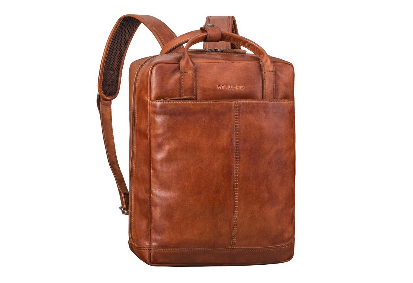 STILORD Notebook-Rucksack "Bobbie" Lederrucksack für Herren Rucksacktasche Damen 16 Zoll Laptop von STILORD