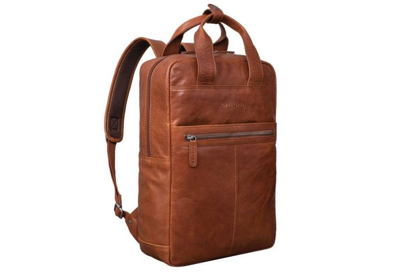 STILORD Notebook-Rucksack "Bryn" Leder Rucksack mit Laptopfach XL Business Rucksack Herren Damen von STILORD