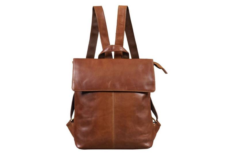STILORD Notebook-Rucksack "Charlie" Vintage Lederrucksack Braun von STILORD