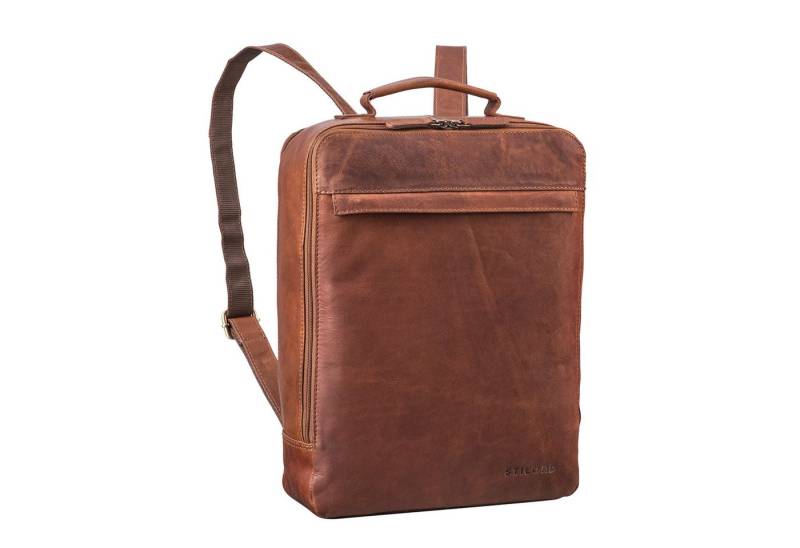 STILORD Notebook-Rucksack "Claudio" Leder Rucksack Herren & Damen Mittelgroß für 13 - 14 Zoll von STILORD